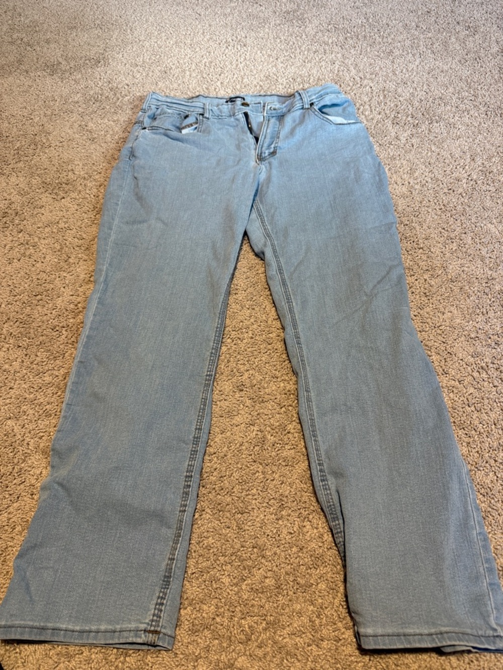 Slim Straight Men’s Jeans - Light Blue